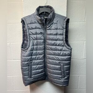 Carbon Gray Puffer Vest for Men. M